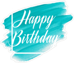 Happy Birthday Grunge Art Sticker