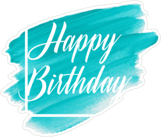 Happy Birthday Grunge Art Sticker