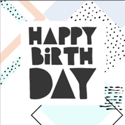 Happy Birthday Pastel Sticker