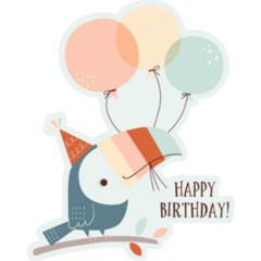 Happy Birthday Toucan Sticker