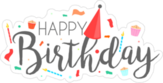 Happy Birthday Typographic Sticker