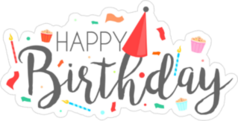 Happy Birthday Typographic Sticker