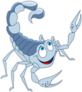 Happy Blue Cartoon Scorpion Sticker