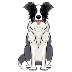 Happy Border Collie Sticker