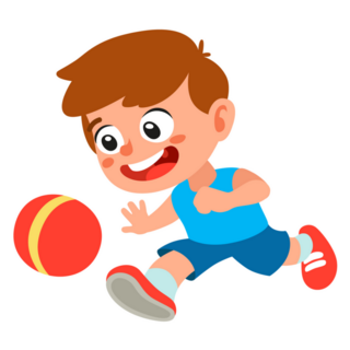 Happy Boy Dodgeball Sticker
