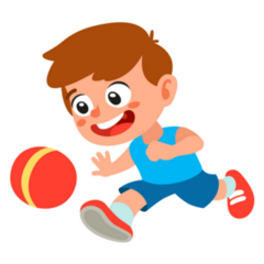 Happy Boy Dodgeball Sticker