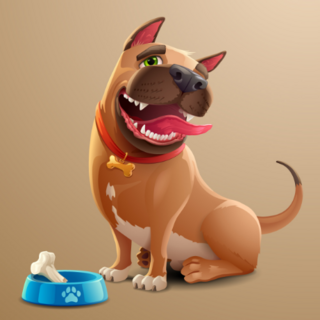 Happy Brown Dog Sticker