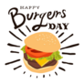 Happy Burgers Day Lettering Sticker