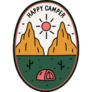 Happy Camper Desert Hills Sticker 