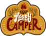 Happy Camper Hand Lettering Badge Sticker