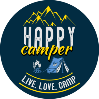 Happy Camper Live, Love, Camp Sticker