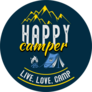 Happy Camper Live, Love, Camp Sticker