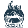 Happy Camper Mountainside Sticker