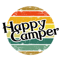 Happy Camper - Retro Vintage Sticker