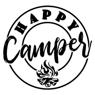 Happy Camper Simple Camping Sticker