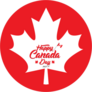 Happy Canada Day Circle Sticker