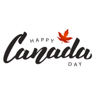 Happy Canada Day Hand Lettering Sticker