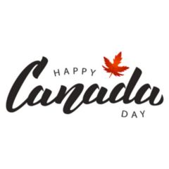 Happy Canada Day Hand Lettering Sticker