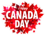 Happy Canada Day Maple Leaves Sticker