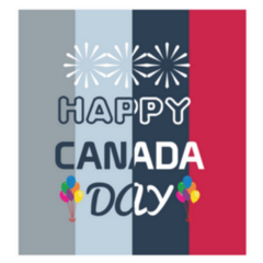 Happy Canada Day Patriotic Sticker