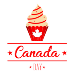 Happy Canada Day Yummy Dessert Sticker