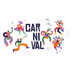 Happy Carnival, Brazil, South America Sticker