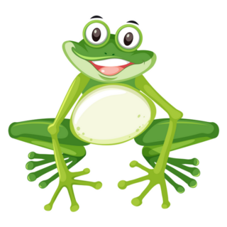 Happy Cartoon Frog Sticker