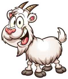 Happy Cartoon Goat Sticker