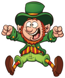 Happy Cartoon Leprechaun Sticker