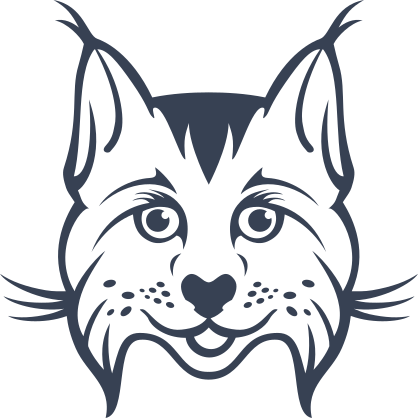 Happy Cartoon Lynx Sticker