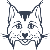 Happy Cartoon Lynx Sticker