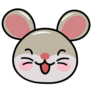 Happy Cartoon Mouse Sticker
