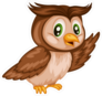 Happy Cartoon Owl Sticker