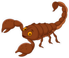 Happy Cartoon Scorpion Sticker