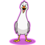 Happy Cartoon Seagull Sticker