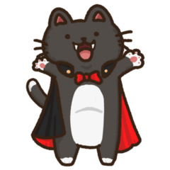Happy Cat Vampire Sticker