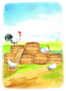 Happy Chicken Happy Farm Illustration Sticker