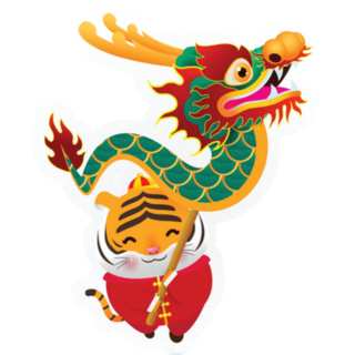 Happy Chinese New Year 2022 Tiger Sticker