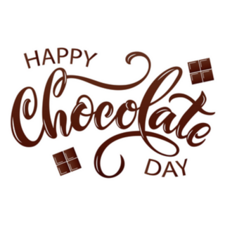 Happy Chocolate Day Handwritten Text Sticker