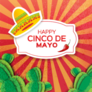 Happy Cinco De Mayo Sunburst Sticker