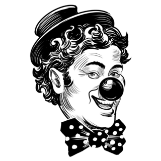 Happy Clown Face Drawing Sticker