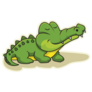 Happy Crocodile Cartoon Sticker