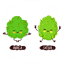Happy Cute Smiling Indica And Sativa Weed Buds Sticker