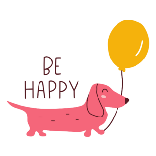 Happy Dachshund Sticker