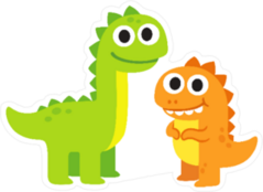 Happy Dinosaur Friends Sticker