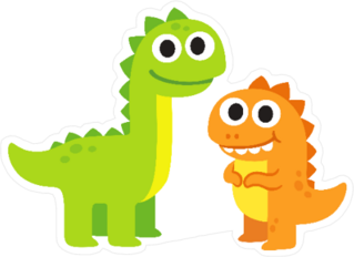Happy Dinosaur Friends Sticker
