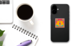 Happy Diwali Indian Festival Greeting Sticker on a Phone (New) example