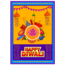 Happy Diwali Indian Festival Postcard Sticker