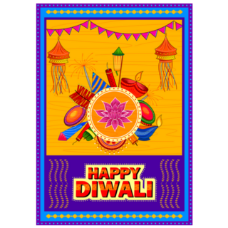 Happy Diwali Indian Festival Postcard Sticker