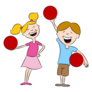 Happy Dodgeball Kids Sticker